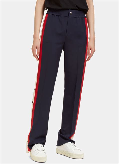 gucci track pants navy|Gucci jogging pants.